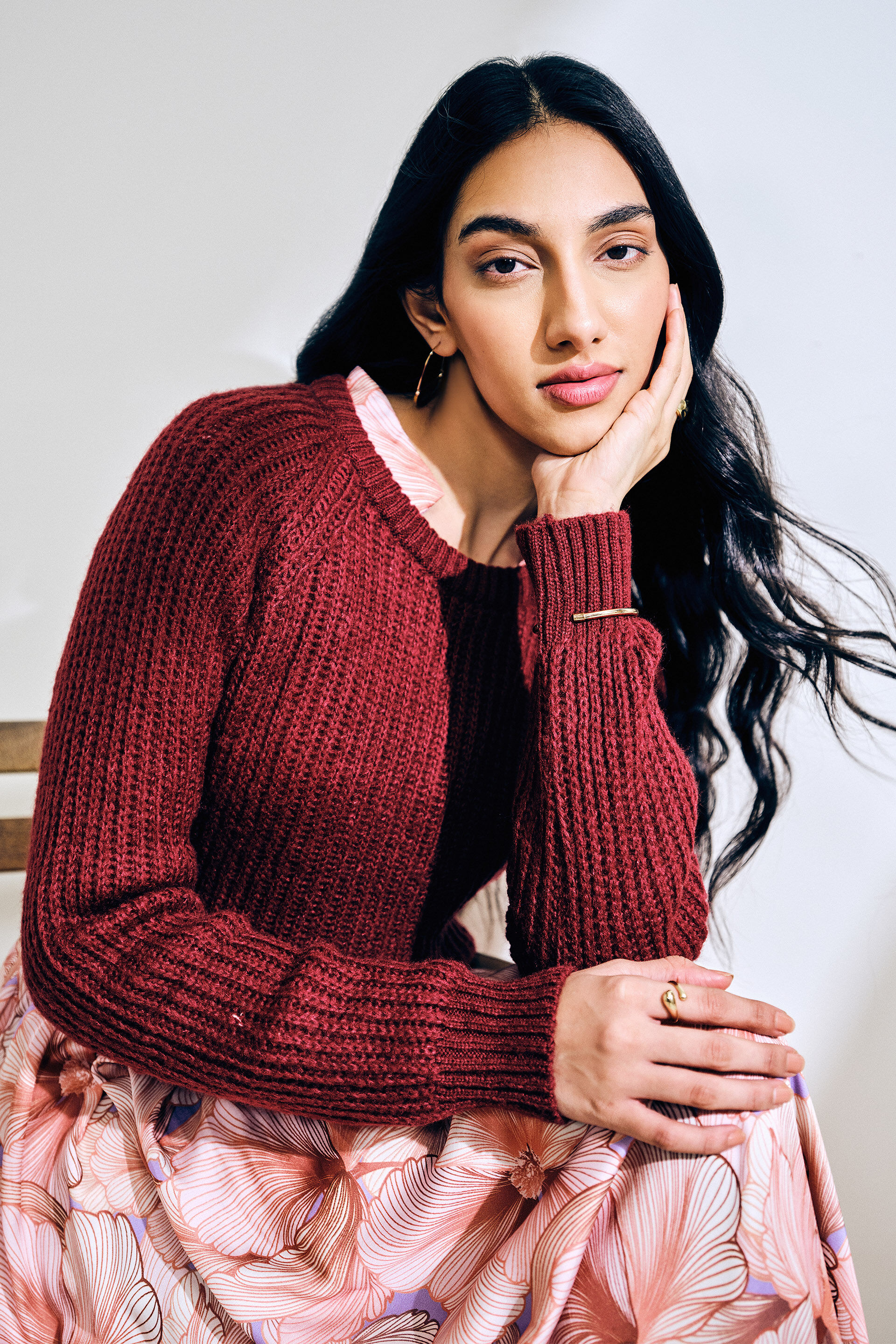 Chilly Days Wine Sweater, Wine, image 4